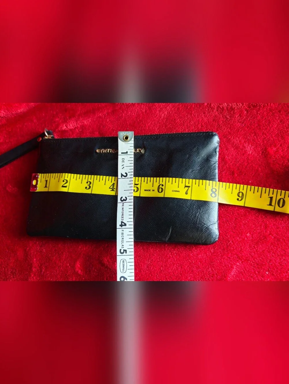 Cynthia Rowley Black Leather Wristlet